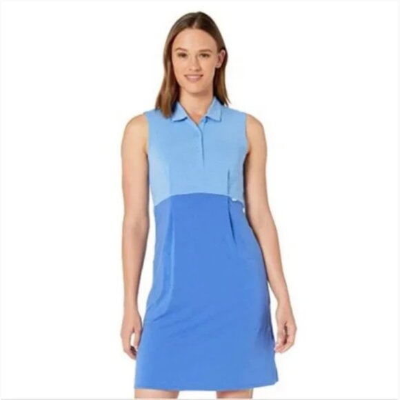Puma Urban Sports Sleveless Dress Color Block Two Tone Blue Size XL - Picture 1 of 10